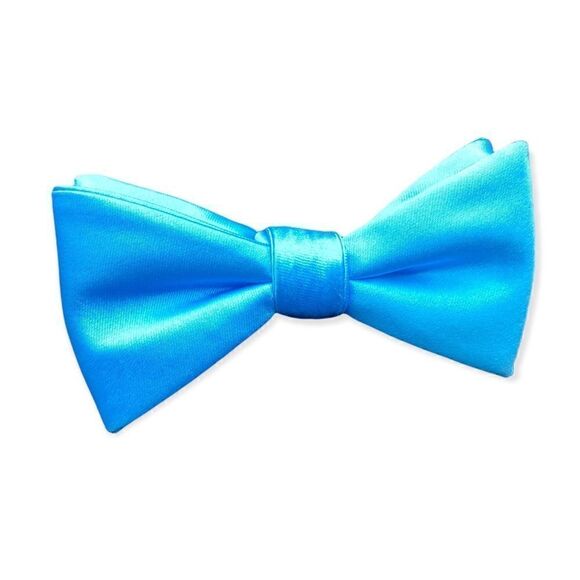 Haggar adjustable Bow tie turquoise blue polyester - Picture 1 of 8